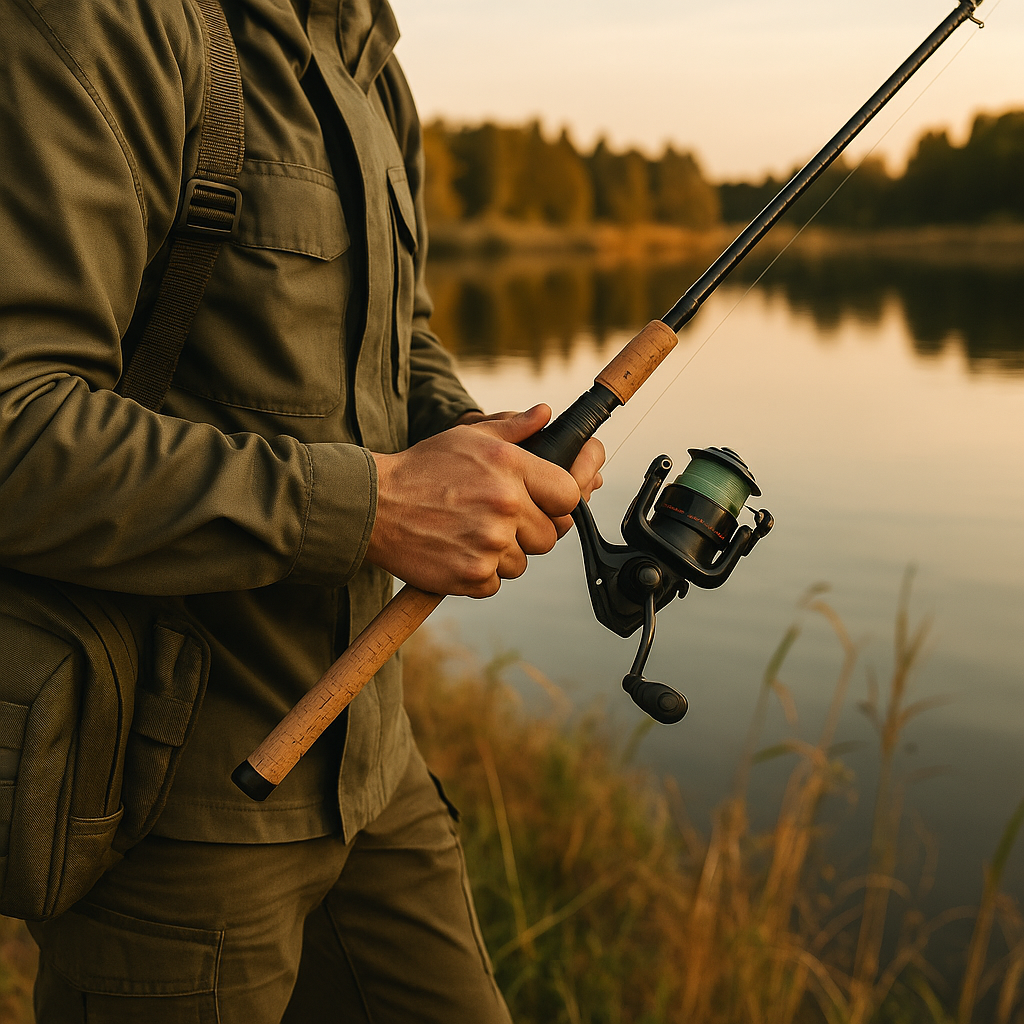 Material de pesca completo com varas, molinetes, carretilhas e acessórios, disponível na Elite Artigos Militares em Santiago e São Borja RS.