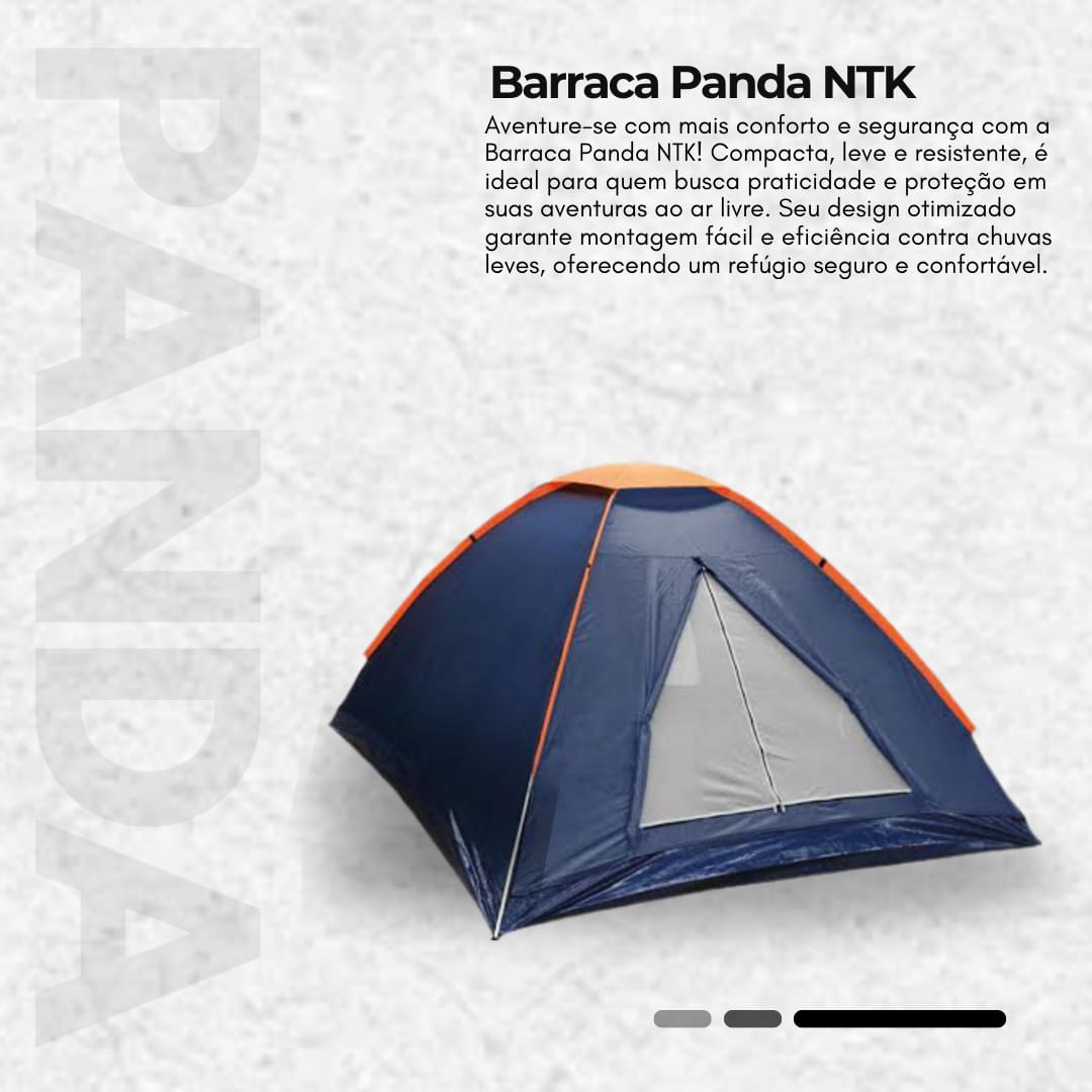 Barraca Panda NTK para camping, modelo leve e resistente, disponível na Elite Artigos Militares em Santiago e São Borja RS.