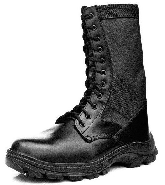 Coturno padrão militar preto, resistente e confortável para uso tático, aventuras e atividades do dia a dia