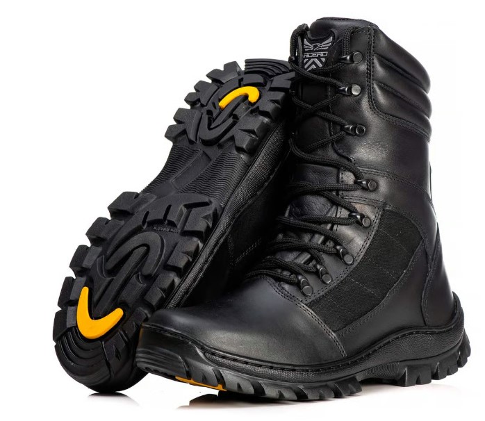Bota Coturno Militar Couro Smith Preto