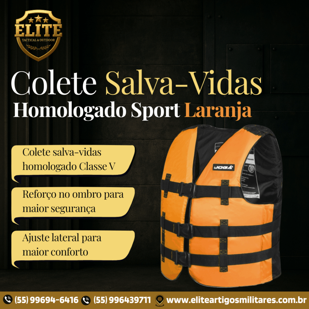 O Colete Salva-Vidas Homologado Sport laranja