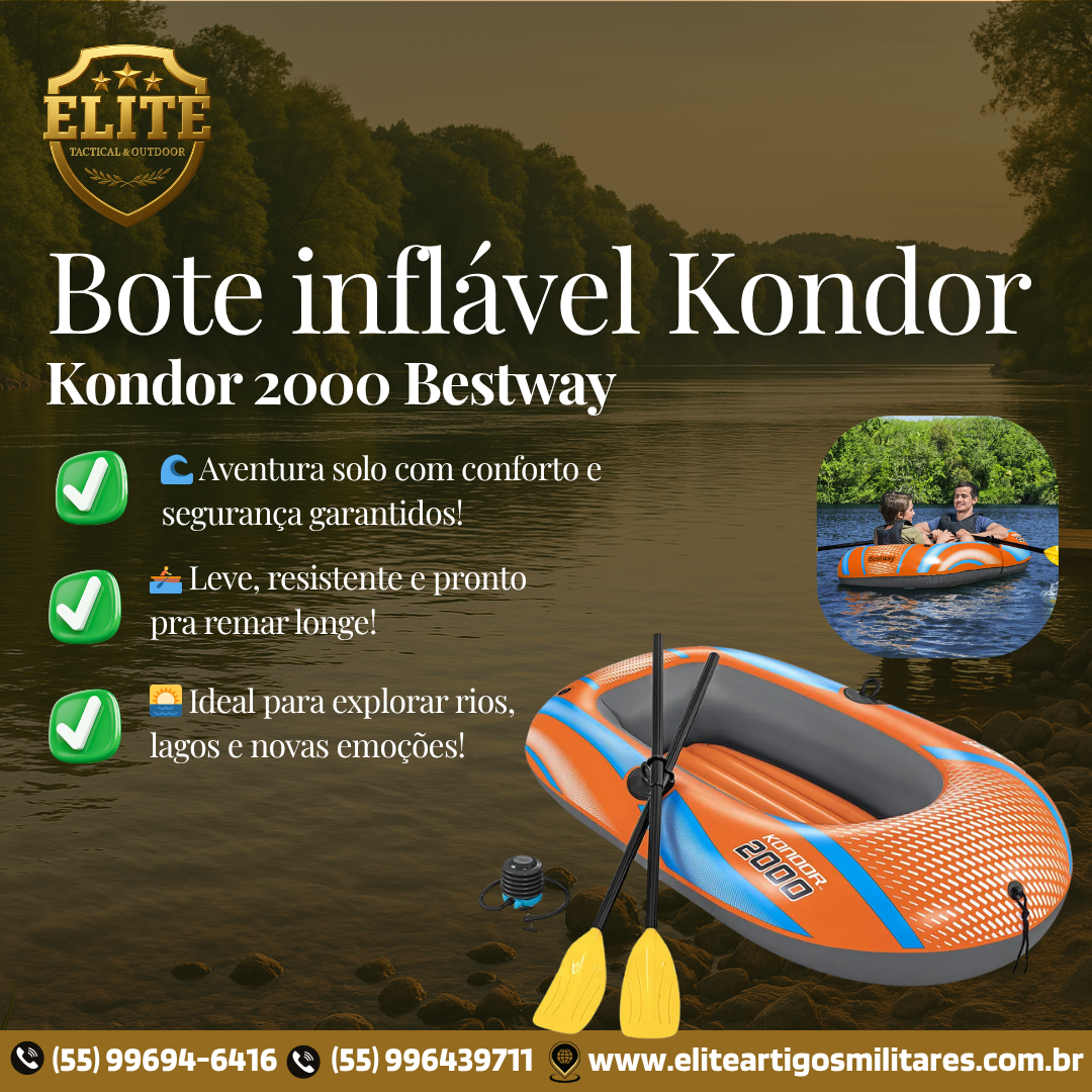 Bote Inflável Kondor 2000 Bestway | Elite Artigos Militares