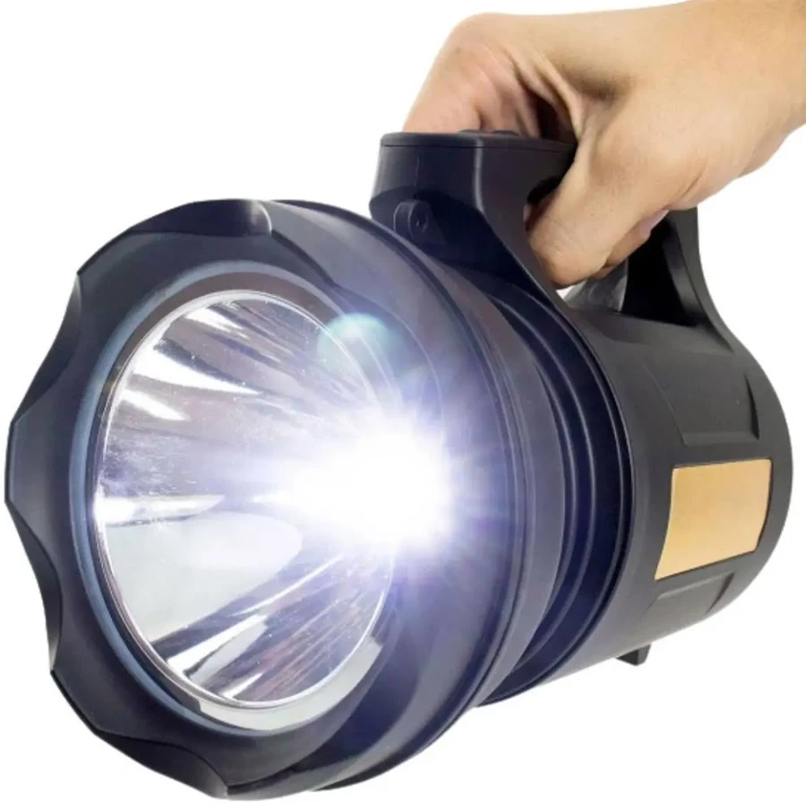 Lanterna Led Holofóte Recarregável 30W T6 Alta Potência