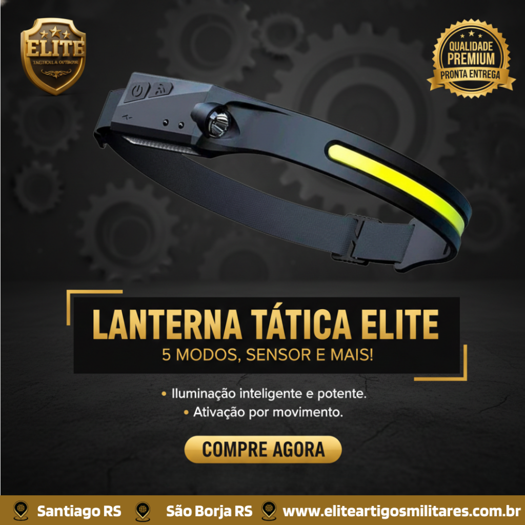 Lanterna de Cabeça Inteligente – 5 Modos de Iluminação com Sensor