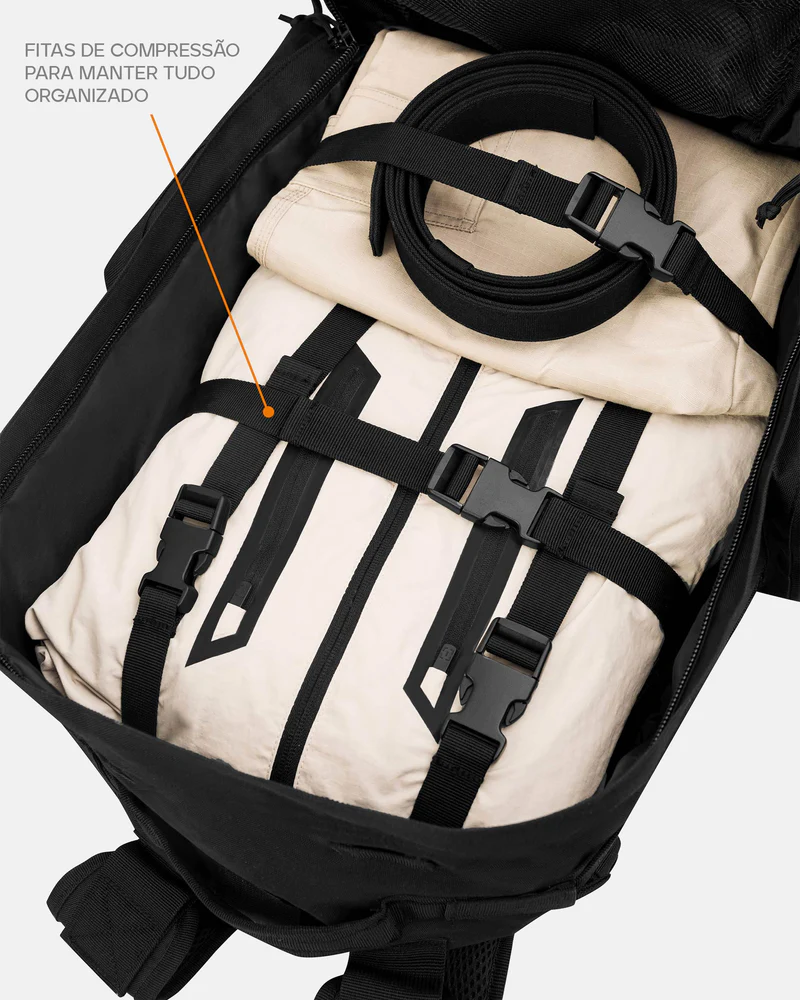 Mochila Defender 2.0 55L – Robustez, organização e conforto para qualquer missão