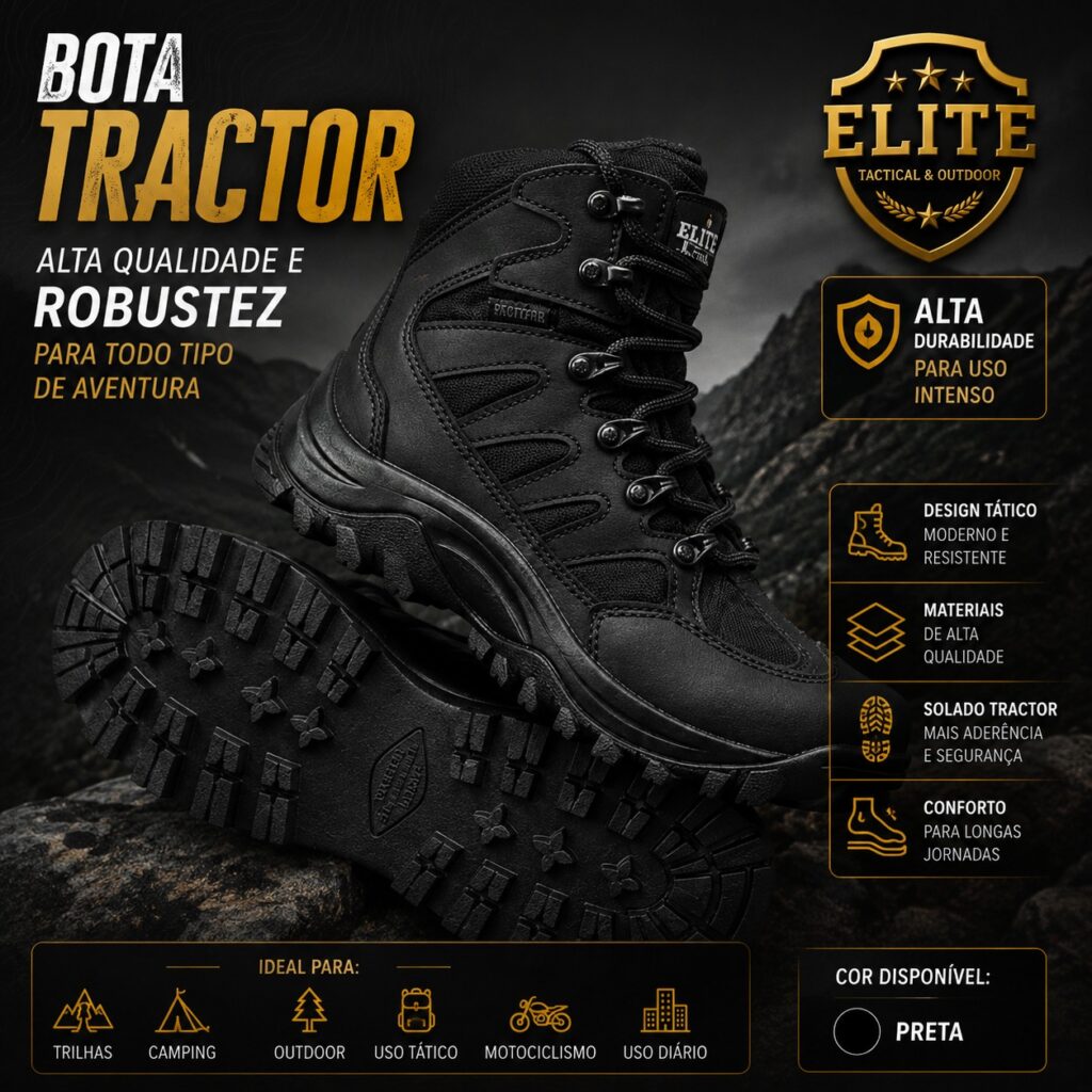 Bota Tractor | Alta Qualidade e Robustez para Todo Tipo de Aventura